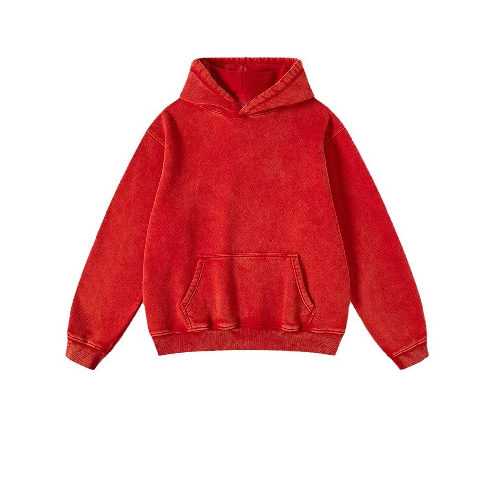 Heavy Fleece-lineSweaterd Thickened Retro Washed