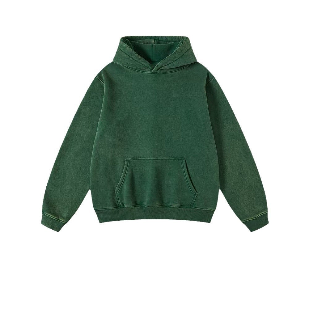 Heavy Fleece-lineSweaterd Thickened Retro Washed