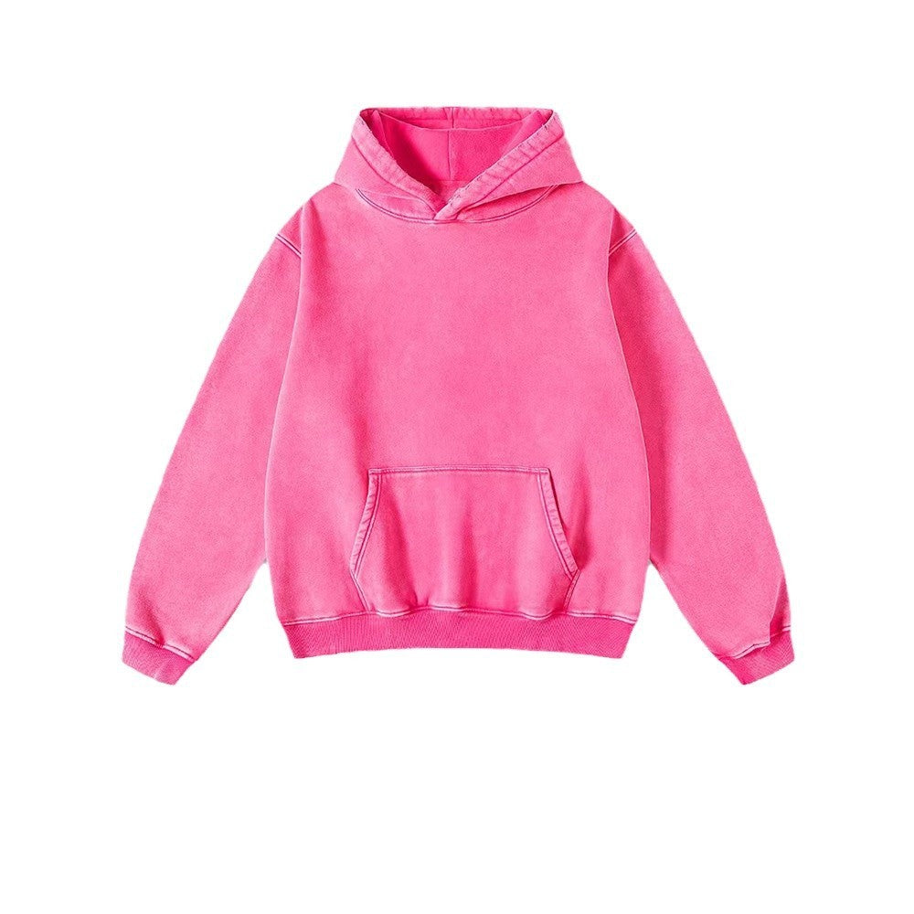 Heavy Fleece-lineSweaterd Thickened Retro Washed