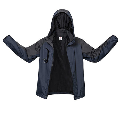 Thin Hooded Jacket Color Matching Autumn And Winter Outdoor