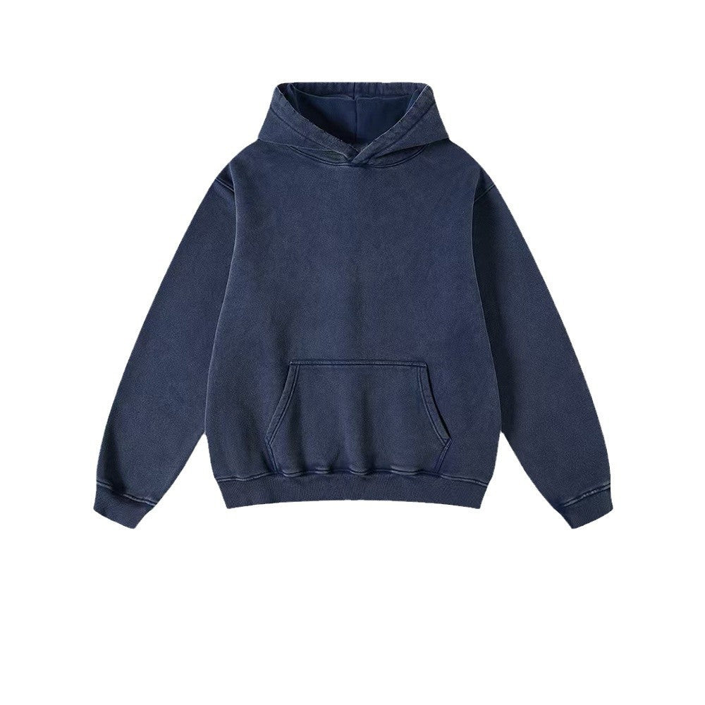 Heavy Fleece-lineSweaterd Thickened Retro Washed